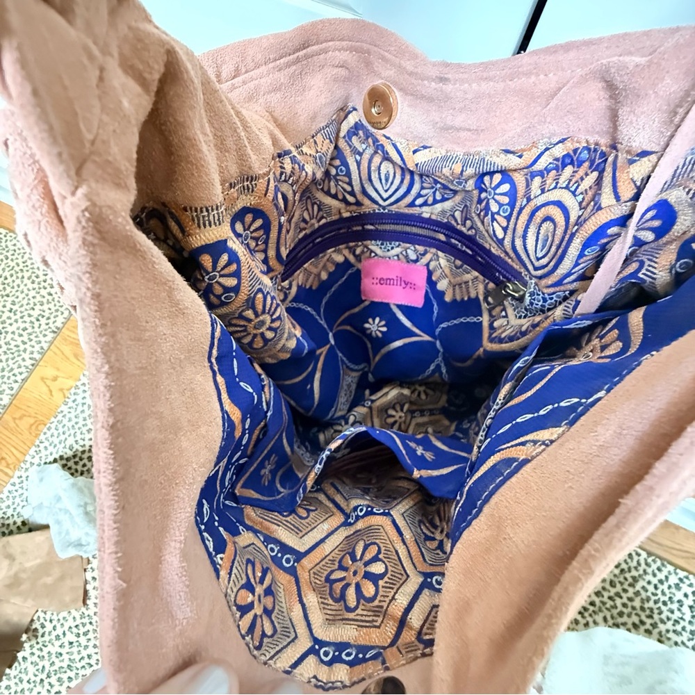 Elegant Fringe Hobo Bag - Dusty Pink - Picture 4 of 5